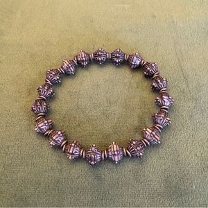 Copper Bead Slip On Bracelet